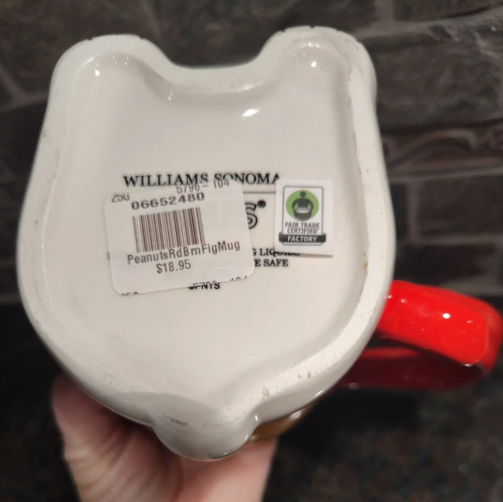 Williams Sonoma Peanuts Ceramic 2 Mug Set